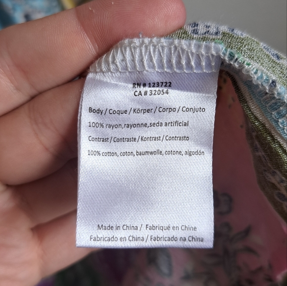 Anthropologie One September Colorful Embroidered Colorblock Tank Top Size Small - Picture 7 of 11